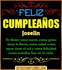 Frases de Cumpleaños Joselin